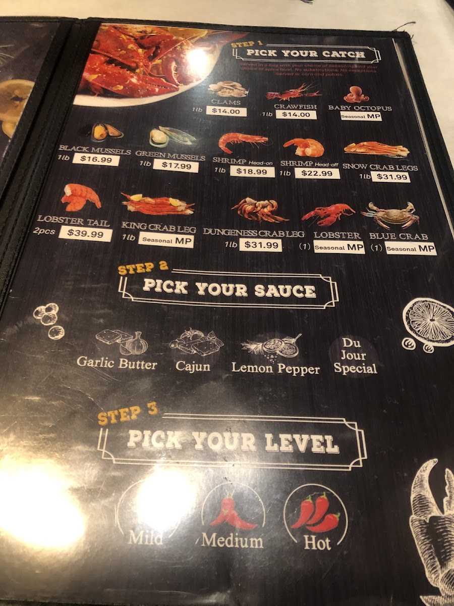 Menu Crab Du Jour Uncc Cajun Seafood & Bar-4